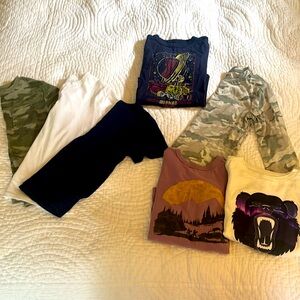 7-piece long and short sleeve shirt lotGap, Zara, Old Navy brand size 6/7/small